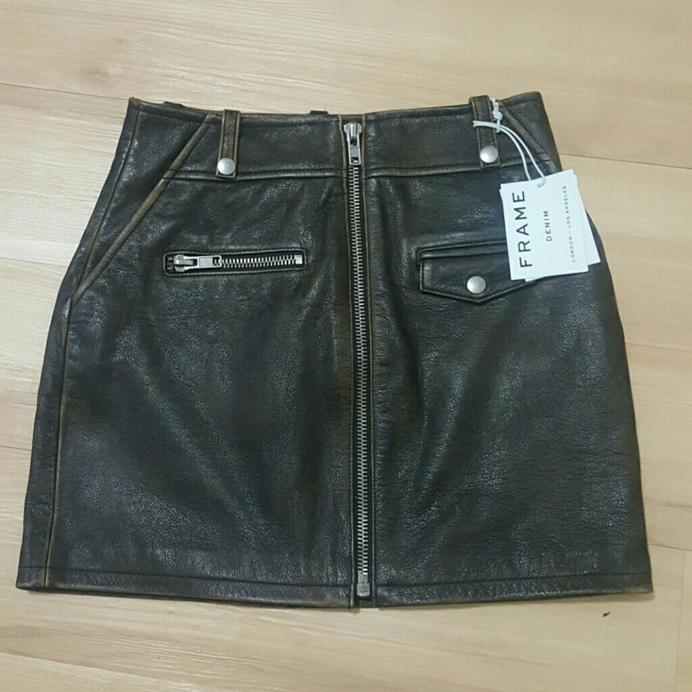 Womens leather skirt